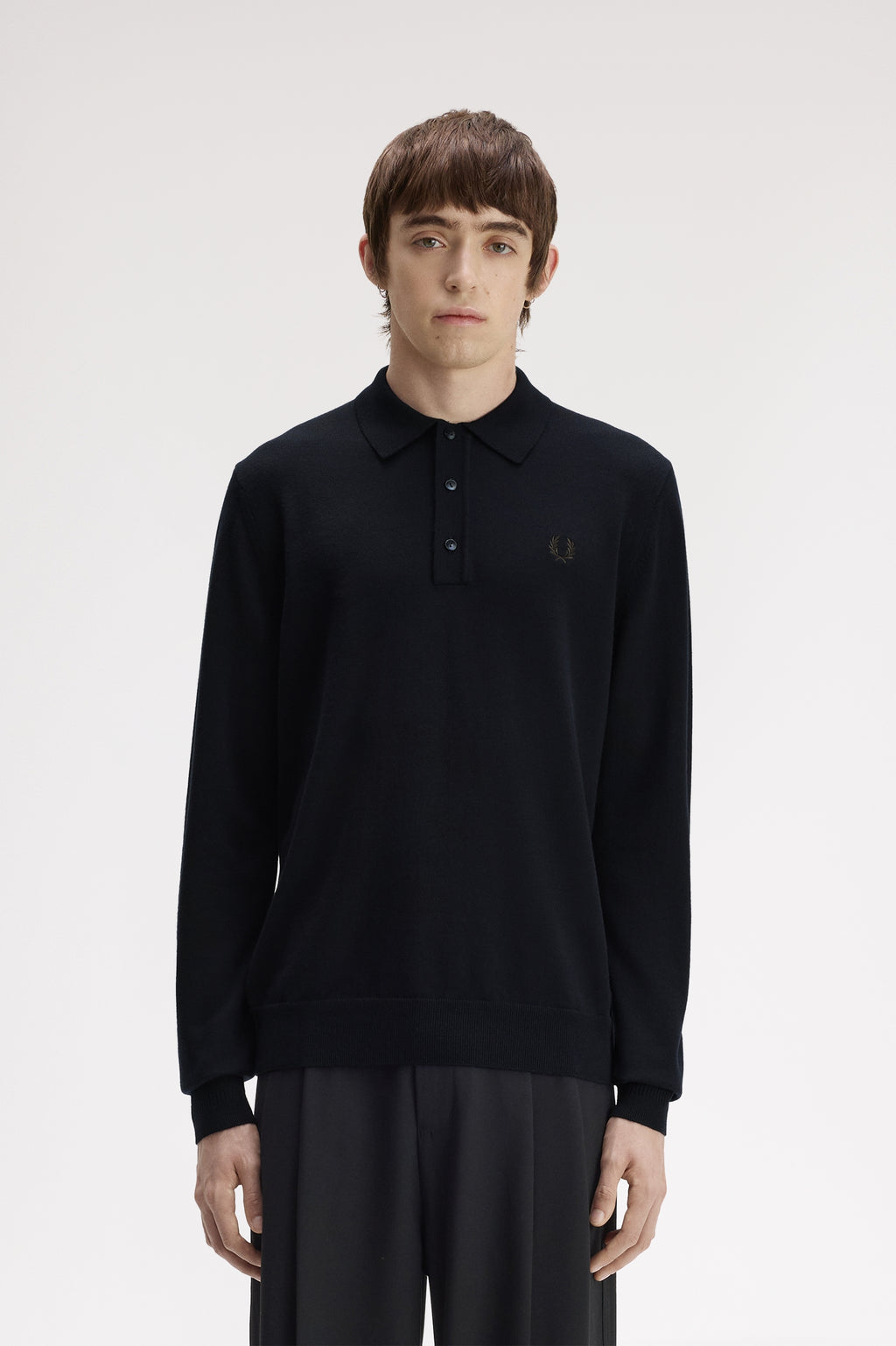 Polo's lange mouw navy Fred Perry