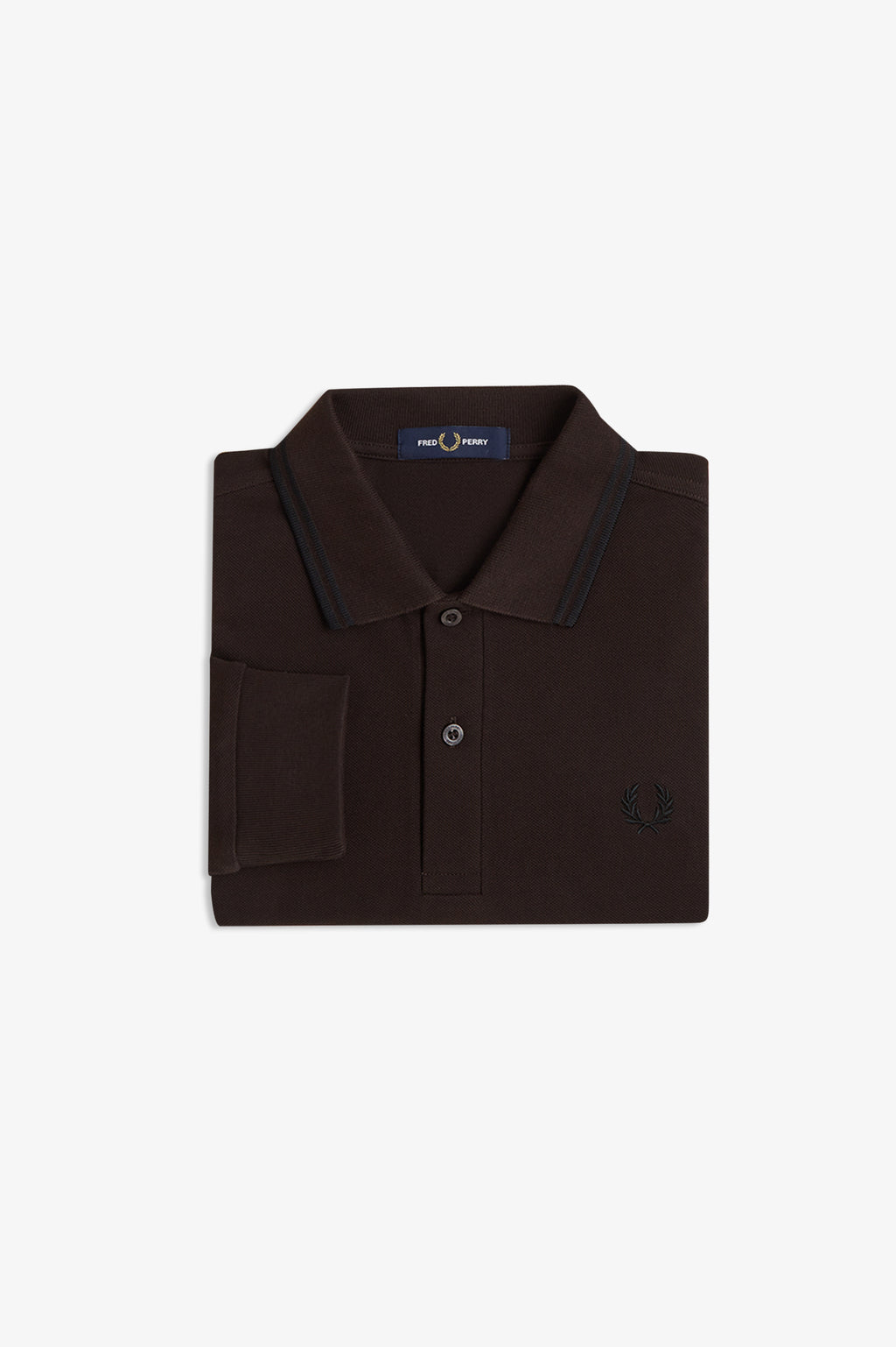 Polo's lange mouw bruin Fred Perry