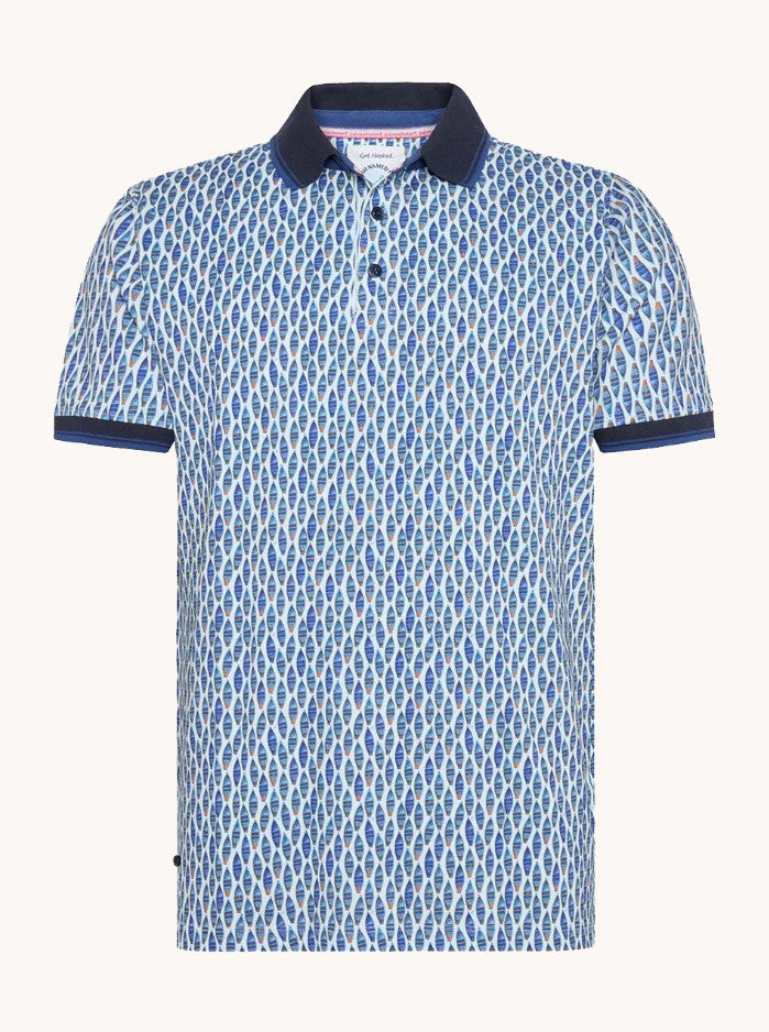 Polo's korte mouw blauw A Fish Named Fred