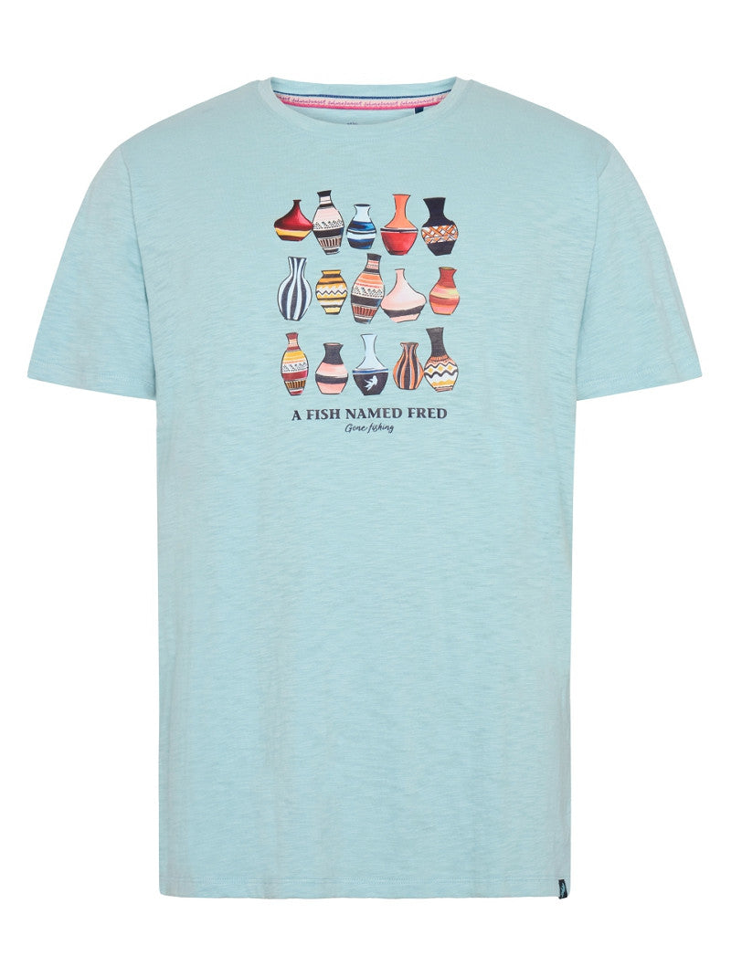 T-shirts korte mouw blauw A Fish Named Fred