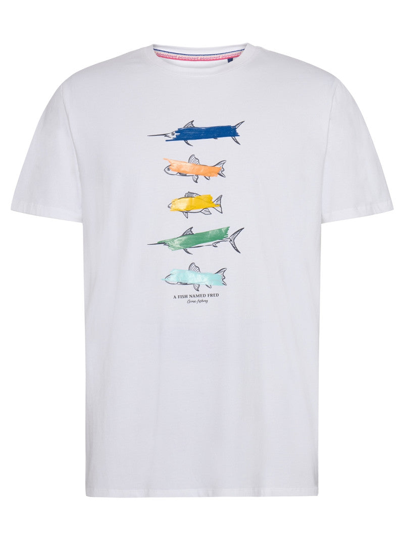 T-shirts korte mouw wit A Fish Named Fred