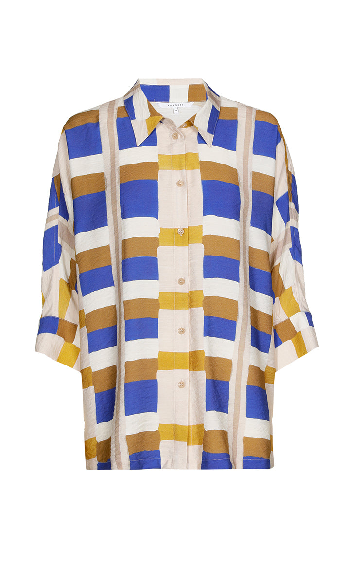 Blouses korte mouw blauw Xandres