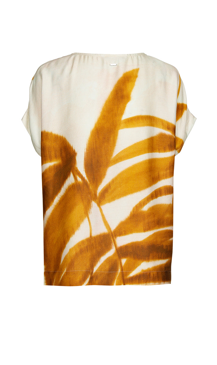 Blouses korte mouw geel Xandres