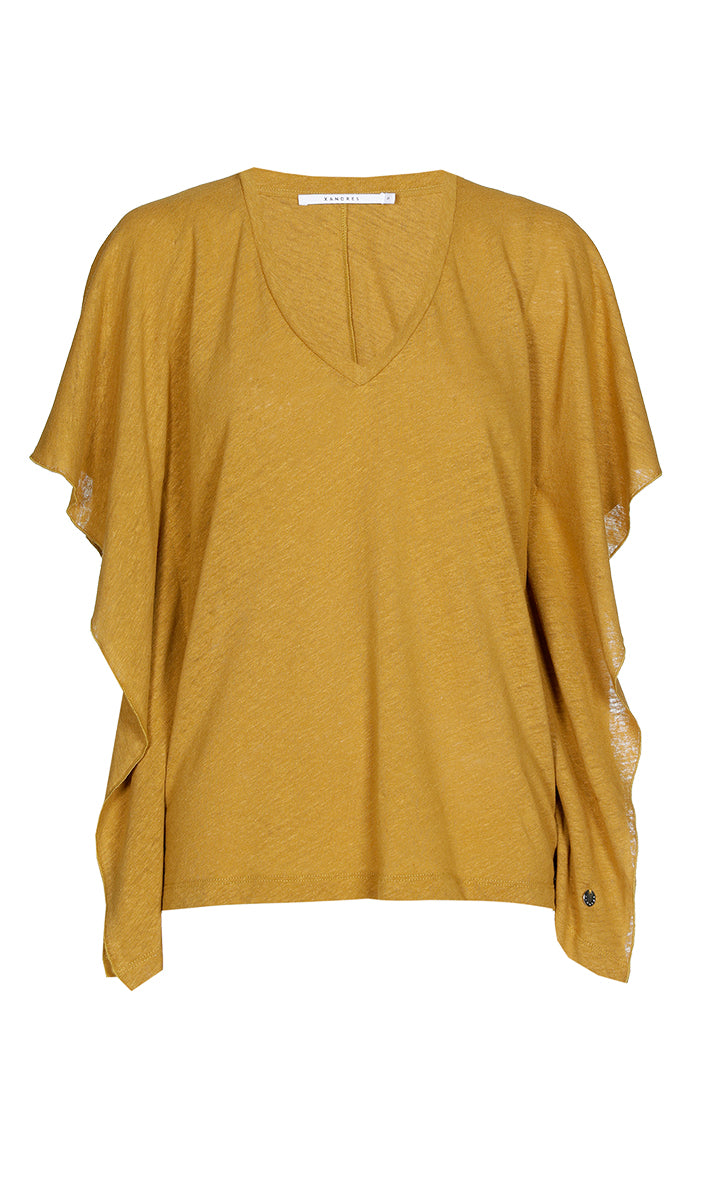 T-shirts korte mouw geel Xandres