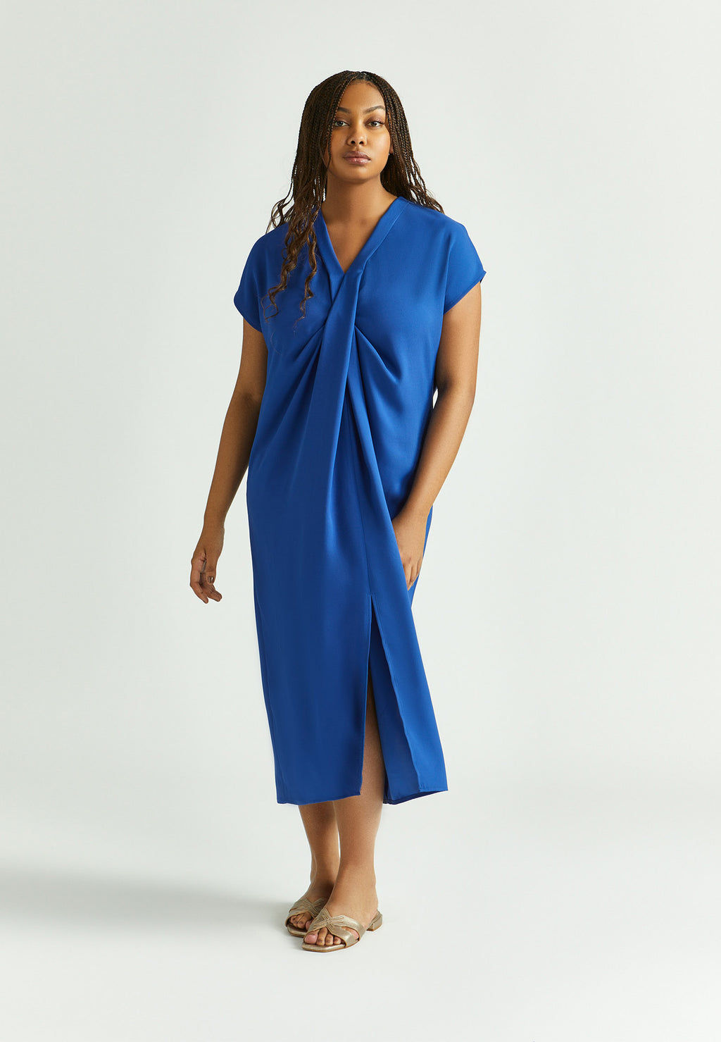 Jurken korte mouw blauw Xandres