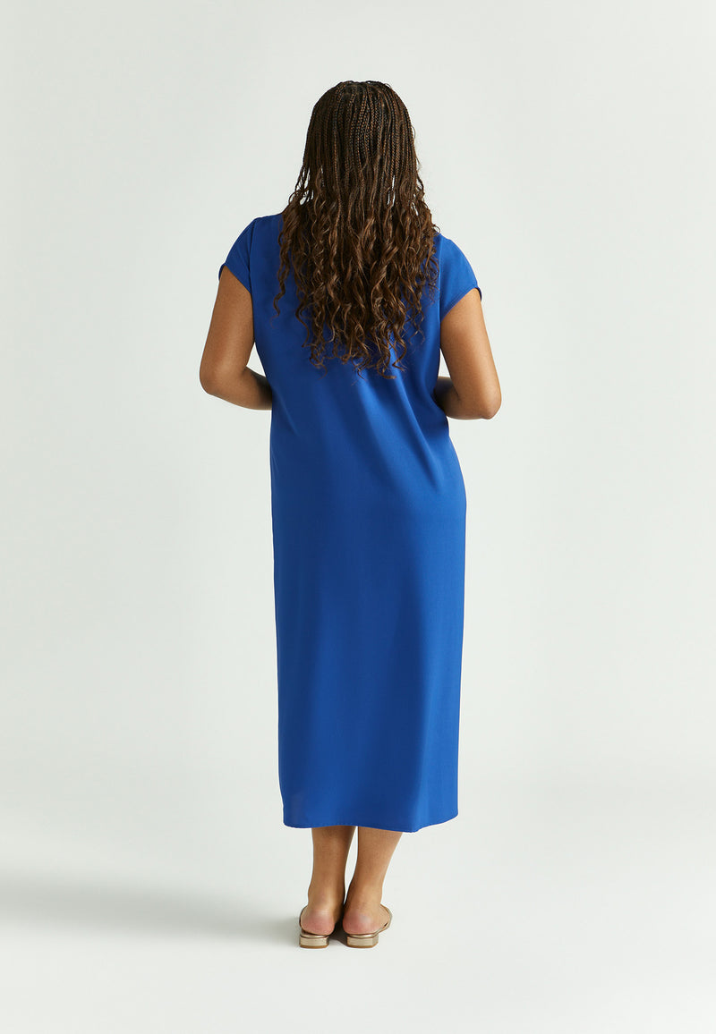 Jurken korte mouw blauw Xandres