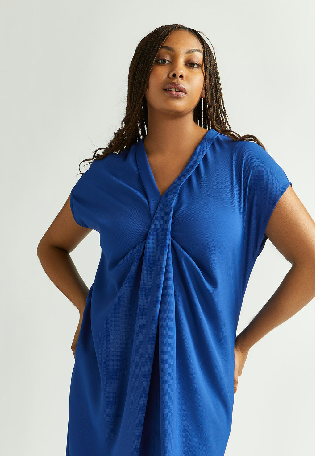 Jurken korte mouw blauw Xandres