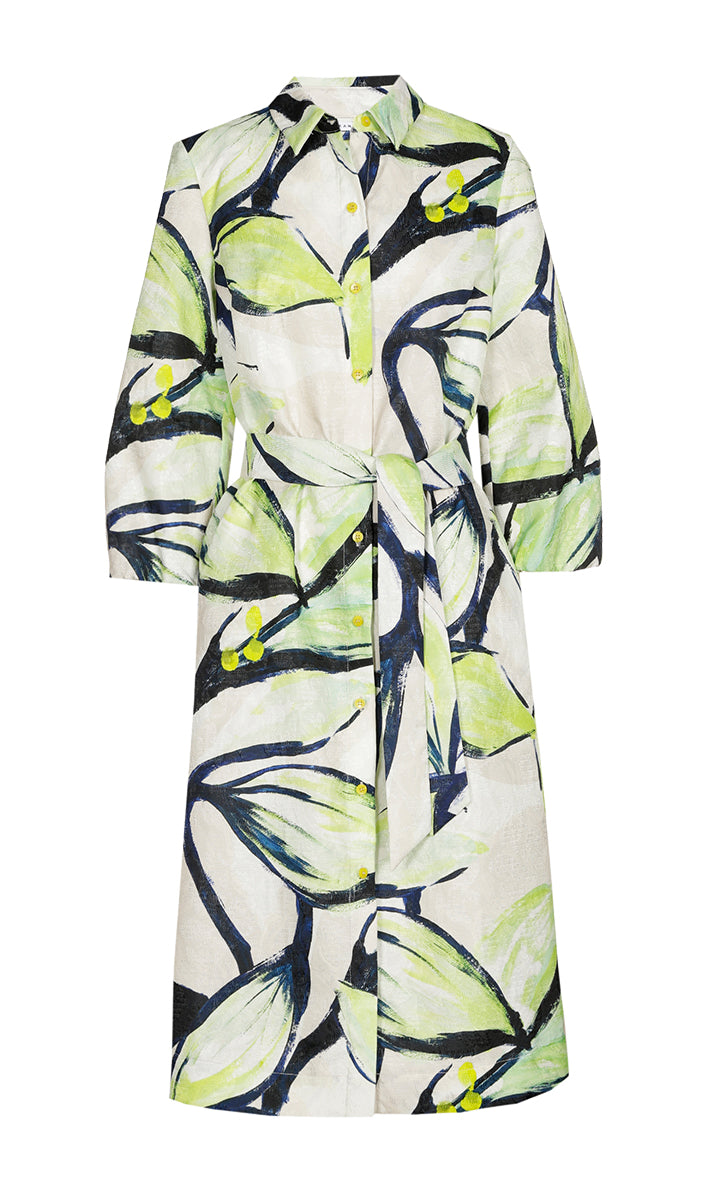 Jurken lange mouw groen Xandres