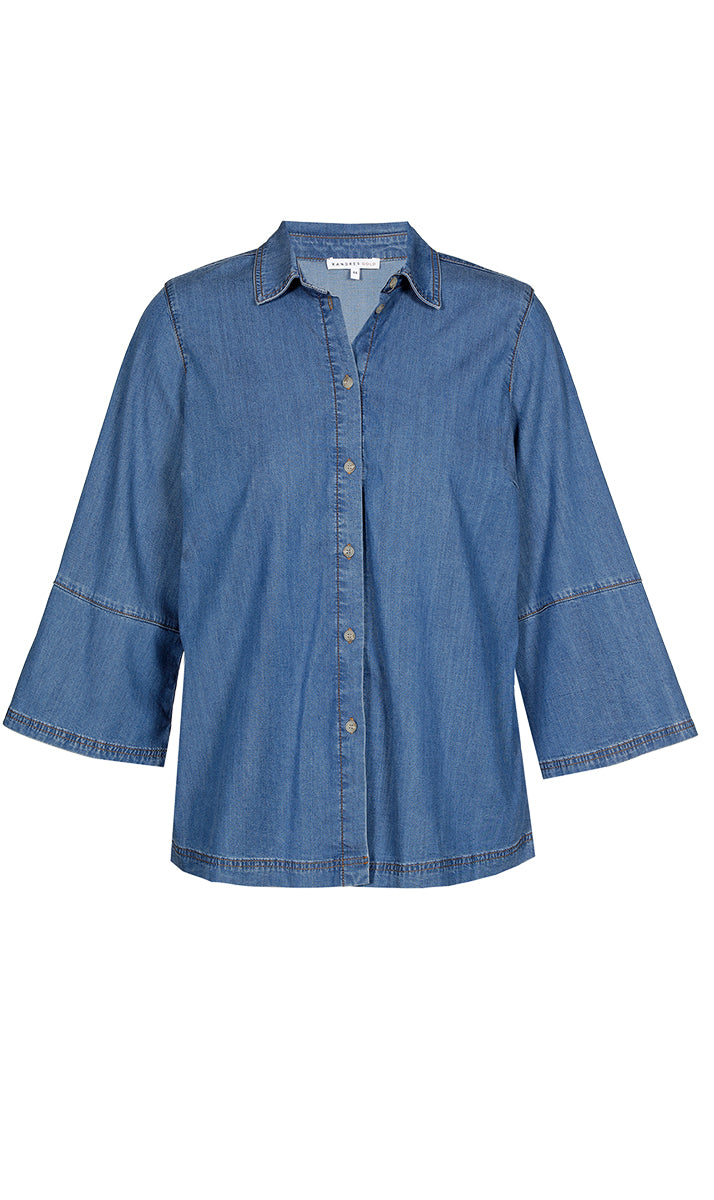 Blouses korte mouw blauw Xandres Gold