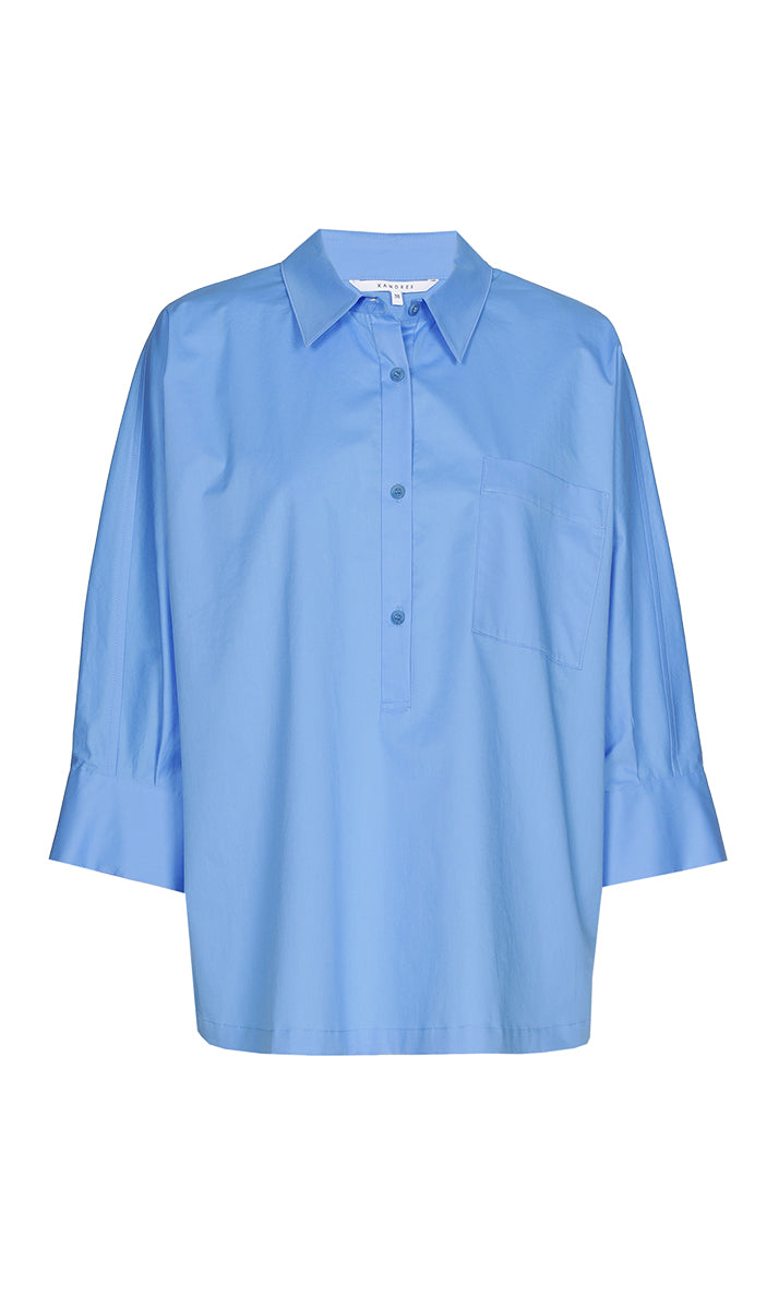 Blouses lange mouw blauw Xandres