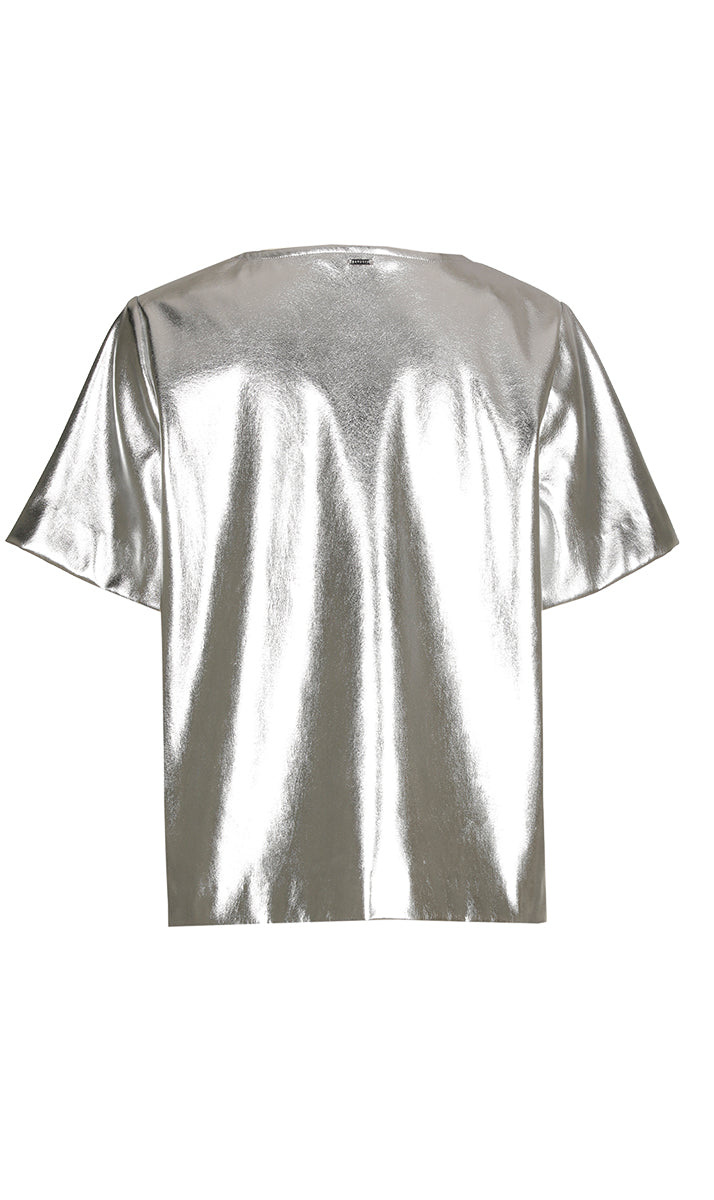 Blouses korte mouw zilver Xandres