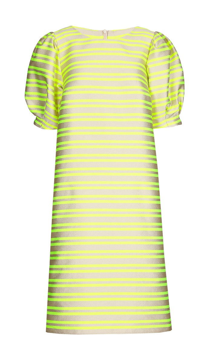 Jurken korte mouw geel Xandres