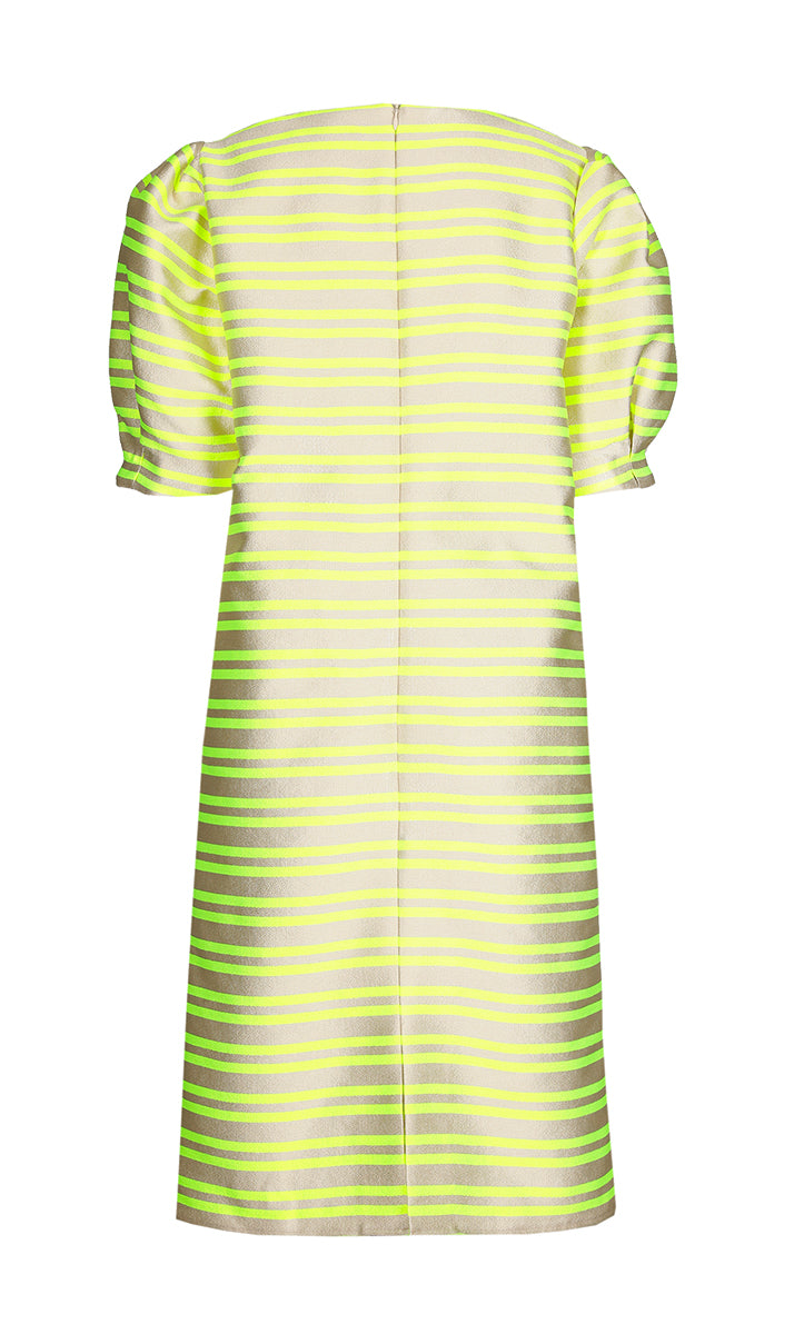 Jurken korte mouw geel Xandres