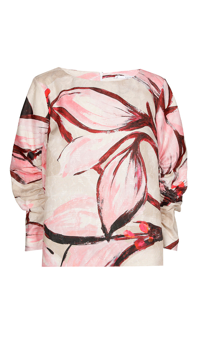 Blouses lange mouw roze Xandres