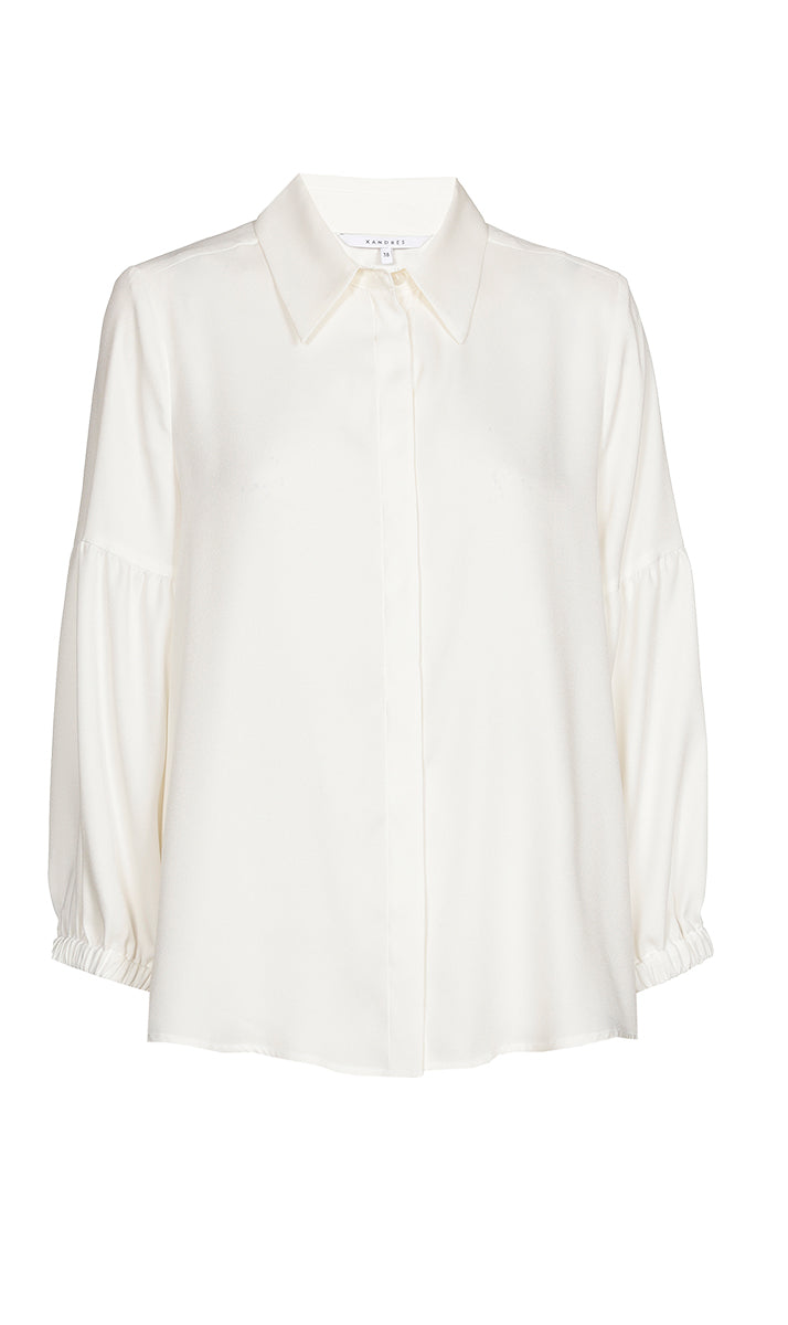 Blouses lange mouw wit Xandres
