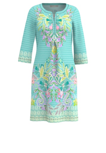 Jurken lange mouw groen Bianca