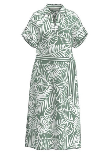 Jurken korte mouw groen Bianca