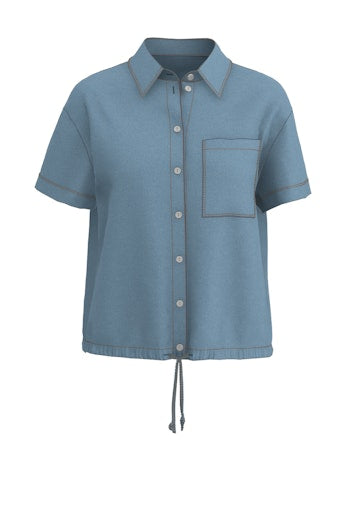 Blouses korte mouw blauw Bianca