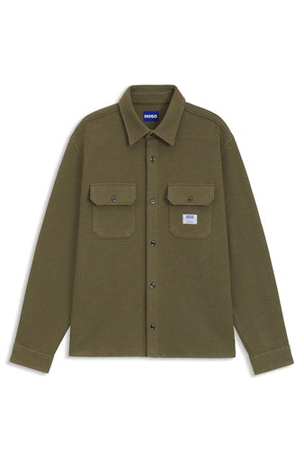 Hemden lange mouw groen HUGO BLUE