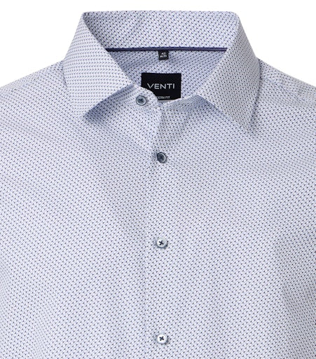 Hemden lange mouw blauw VENTI