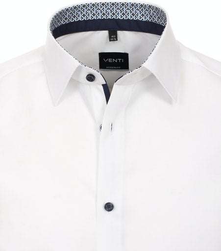 Hemden extra lange mouw wit VENTI