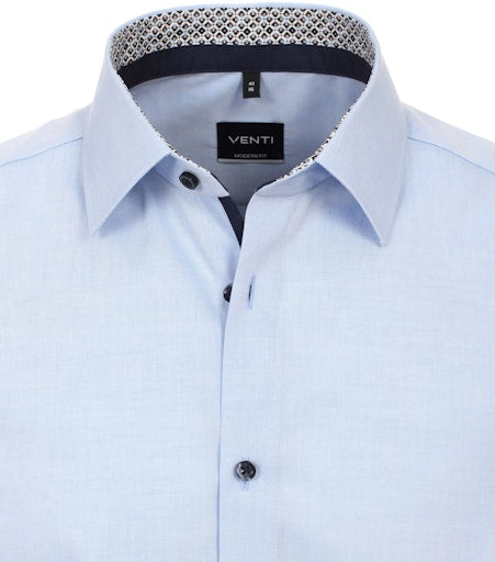 Hemden extra lange mouw blauw VENTI