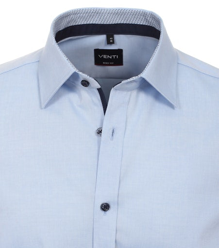 Hemden extra lange mouw blauw VENTI