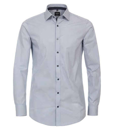 Hemden extra lange mouw blauw VENTI