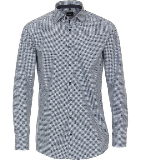 Hemden extra lange mouw blauw VENTI
