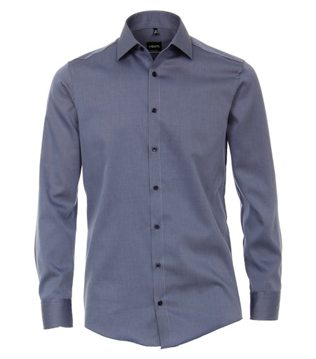 Hemden extra lange mouw blauw VENTI