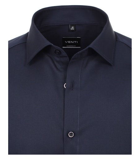 Hemden extra lange mouw blauw VENTI