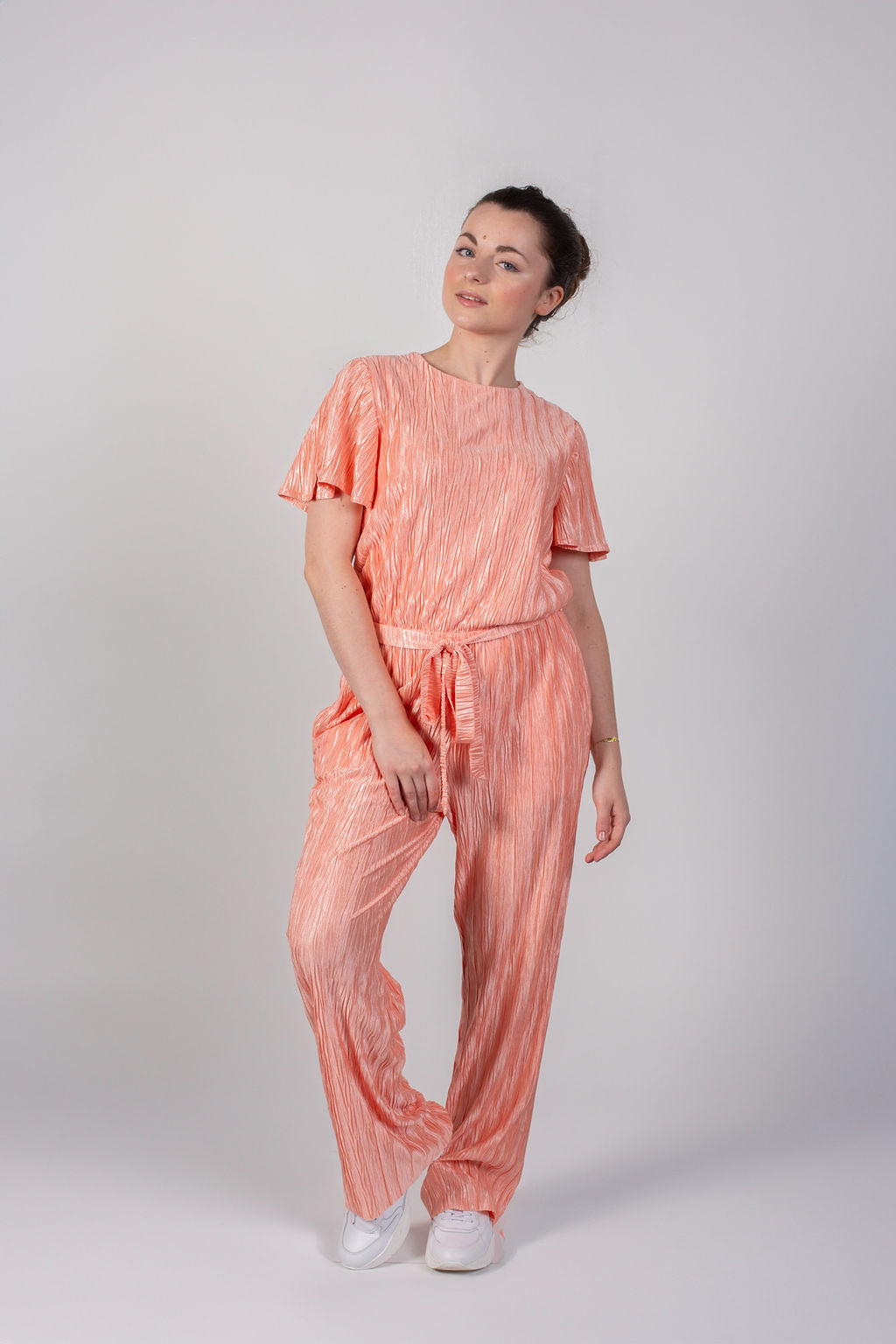 Jumpsuits korte mouw oranje Noali