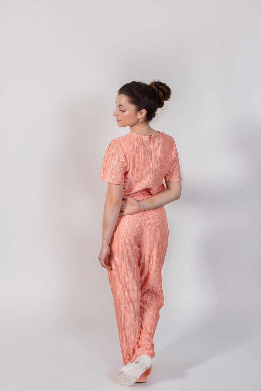 Jumpsuits korte mouw oranje Noali