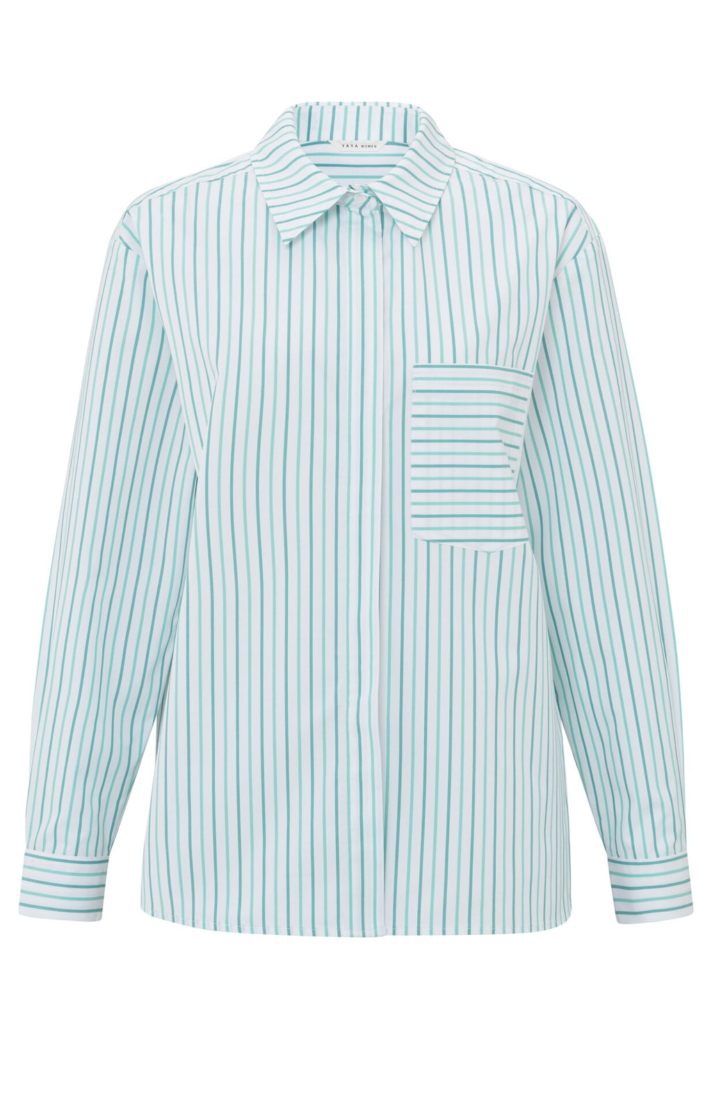Blouses lange mouw blauw YAYA