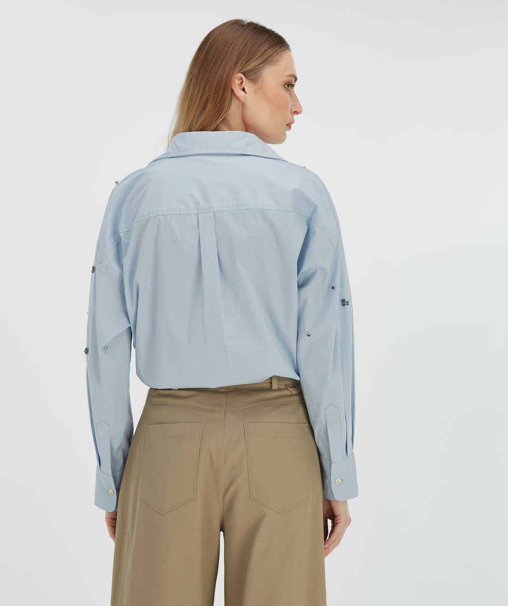 Blouses lange mouw blauw JOSH V