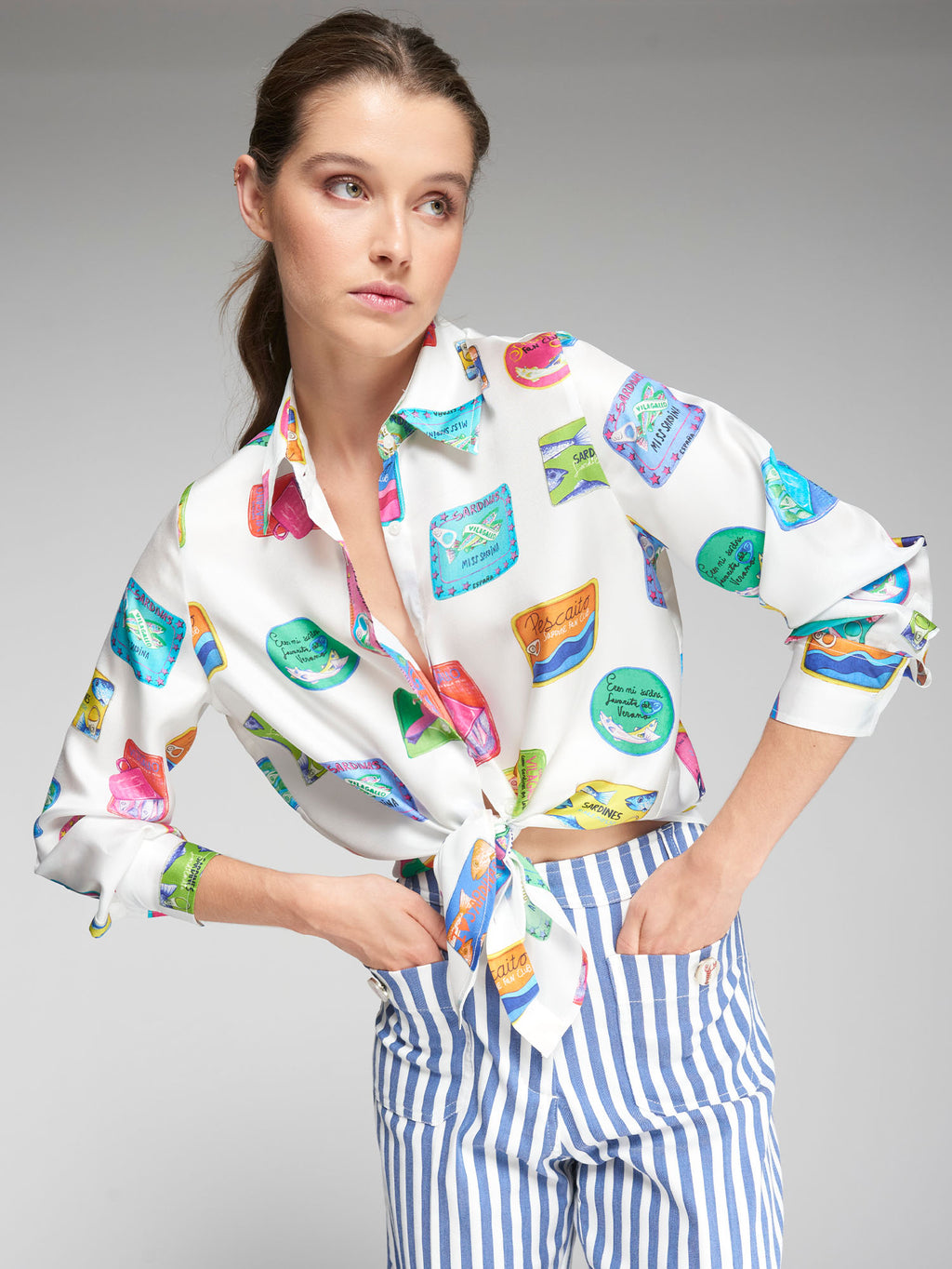Blouses lange mouw multicolor Vilagallo