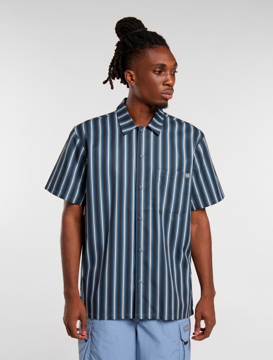 Hemden korte mouw blauw Dickies