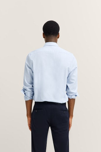 Hemden lange mouw blauw Bugatti