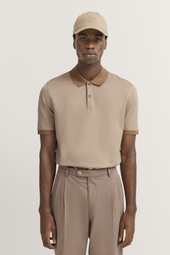 Polo's korte mouw bruin Bugatti