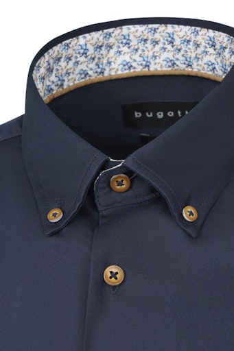 Hemden lange mouw navy Bugatti