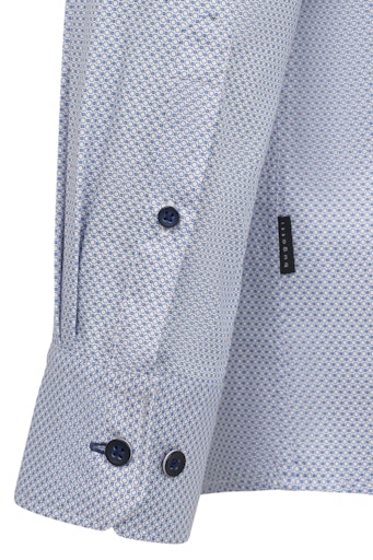 Hemden lange mouw blauw Bugatti