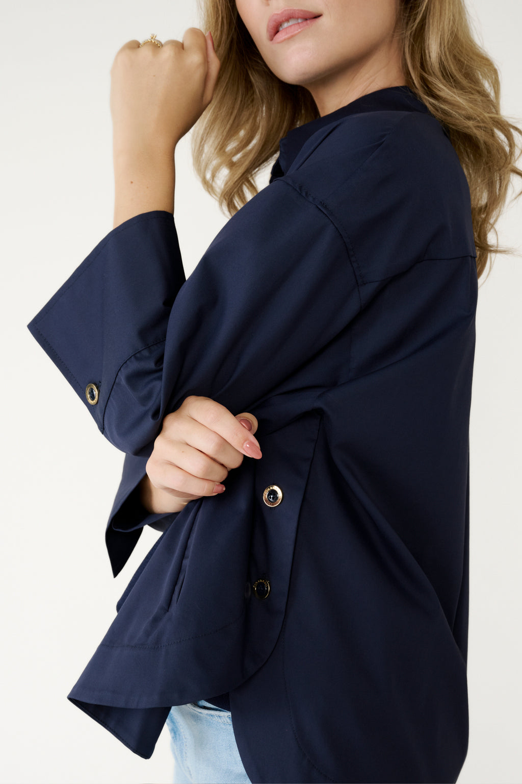 Blouses lange mouw navy Due Amanti