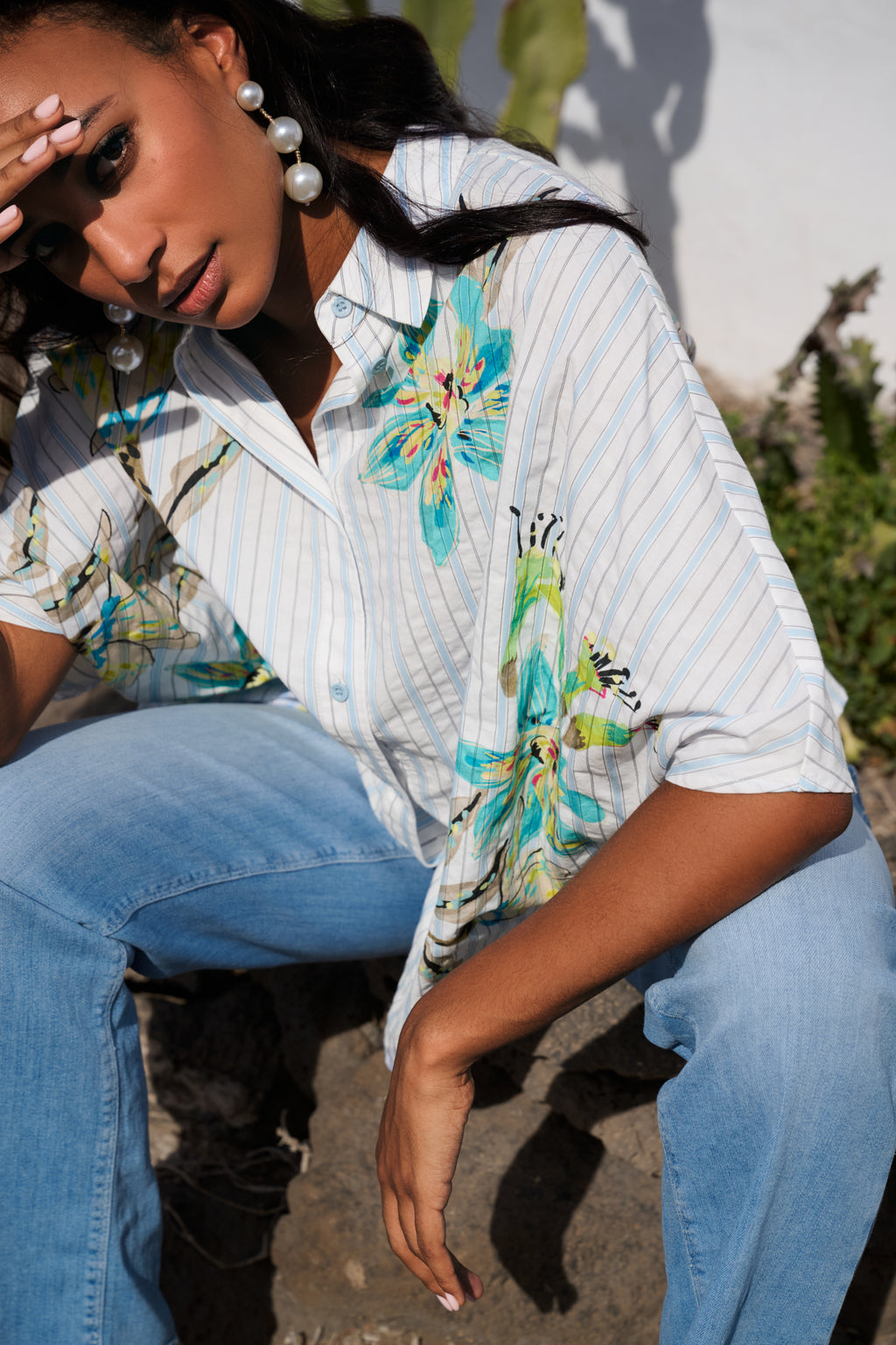 Blouses korte mouw multicolor Due Amanti