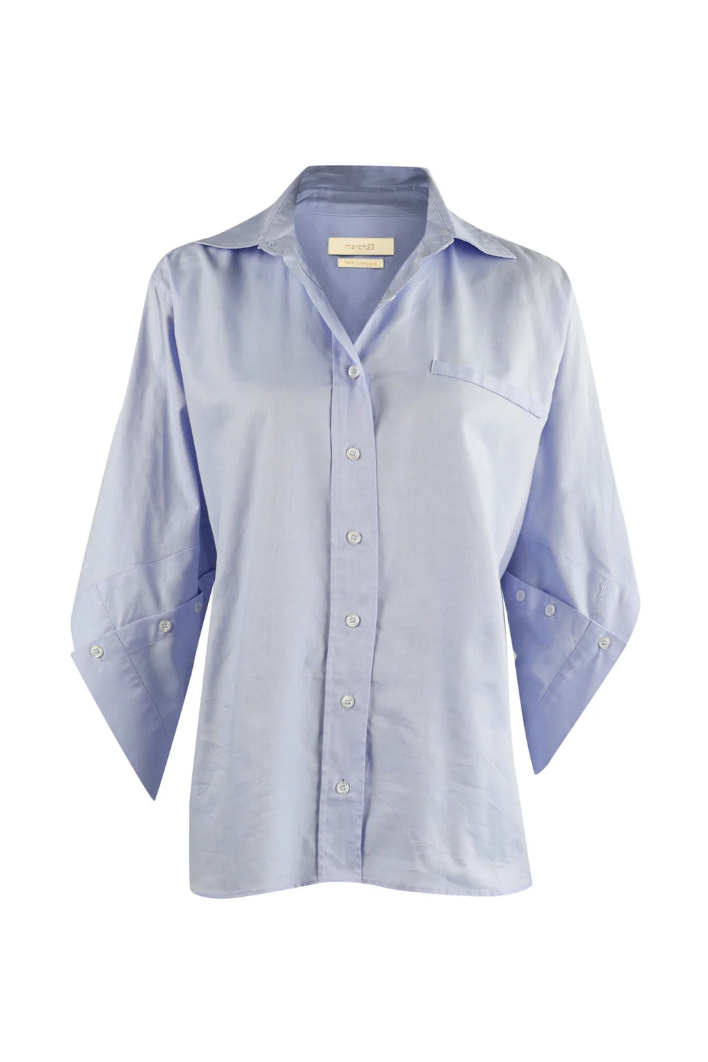 Blouses lange mouw blauw March23