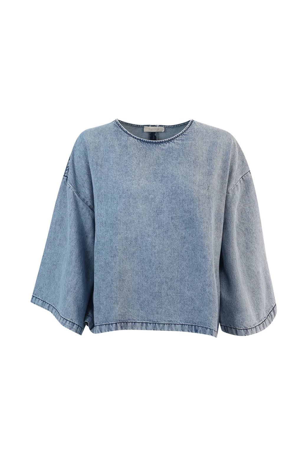 Blouses lange mouw blauw March23
