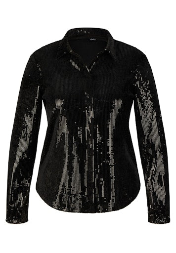 Blouses lange mouw zwart LeComte