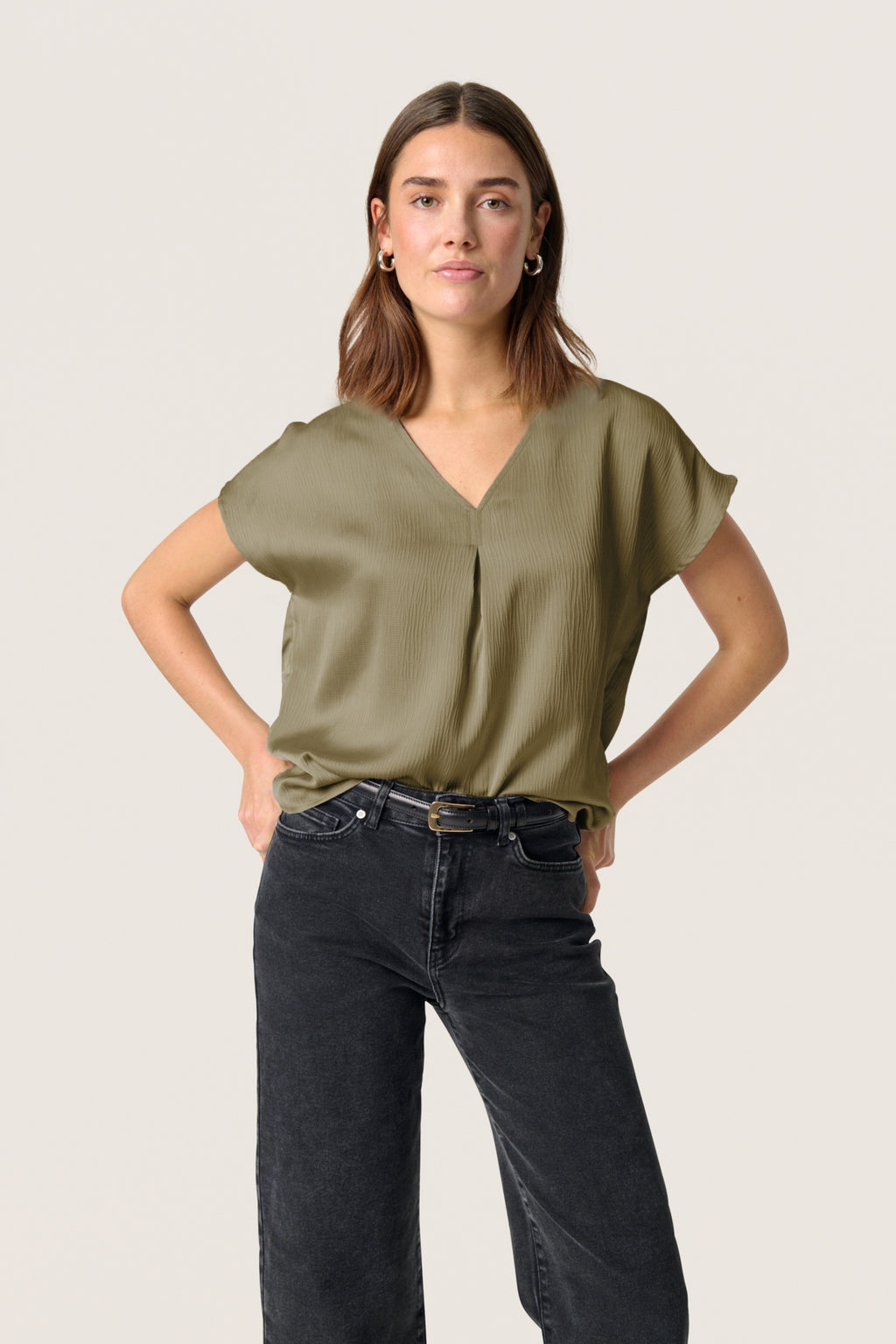 Blouses korte mouw groen Soaked In Luxury