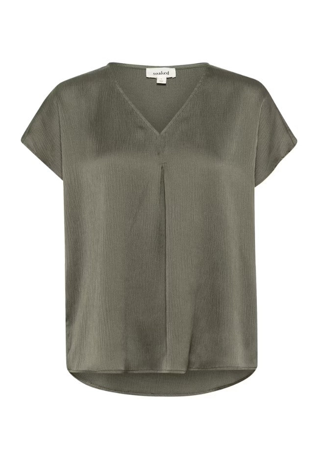 Blouses korte mouw groen Soaked In Luxury