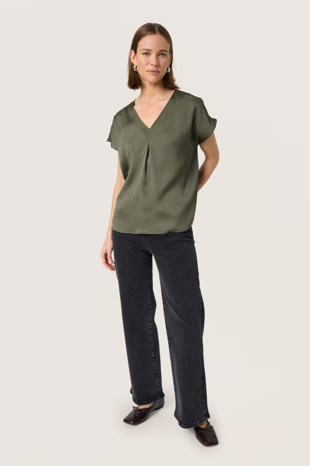 Blouses korte mouw groen Soaked In Luxury