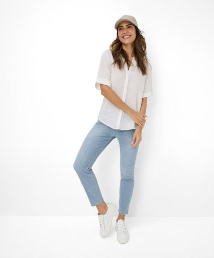 Blouses korte mouw wit BRAX